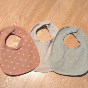 Charming Baby Bib Set - Pink, Cream, Blue